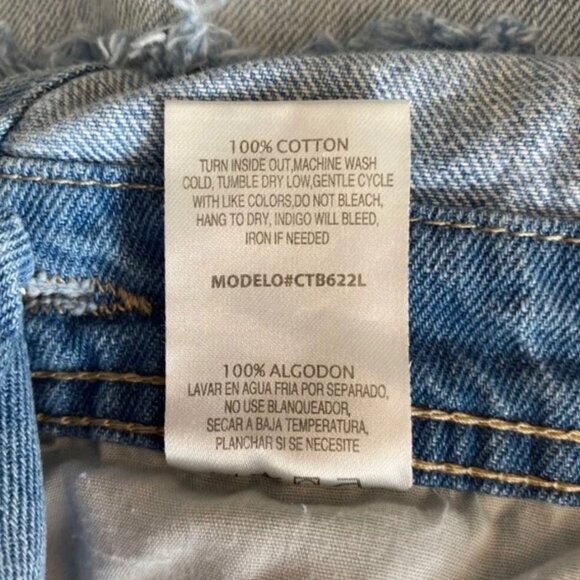 NWT Black Label light wash distressed women's overalls. Size S - Picture 13 of 15